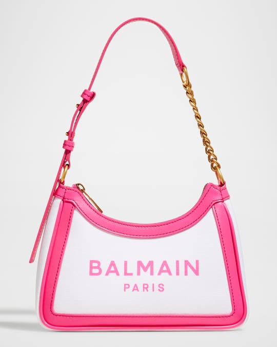 ショルダーバッグ・ポシェット BALMAIN B-ARMY CANVAS SHOULDER BAG B-Army handbag in monogrammed canvas and leather black black