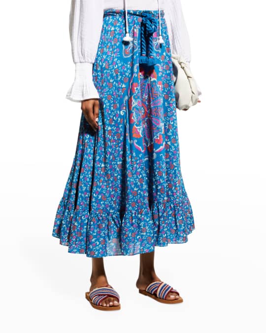 Figue Lucinda Floral-Print Maxi Skirt | Neiman Marcus