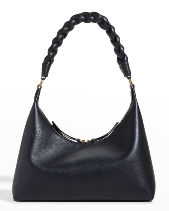 Altuzarra Small Braided Leather Top Handle Bag Black