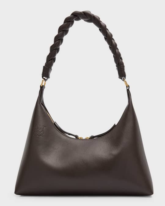 Small Braided Leather Hobo Bag