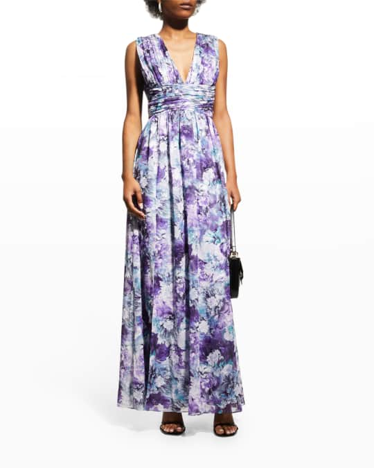 open lace back dress Jaclyn Metallic Gown  Dress the Population