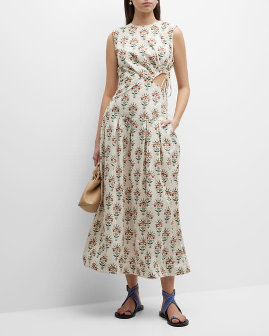 Agua by Agua Bendita Otoo Sleeveless Poplin Cutout Midi Dress | Neiman  Marcus