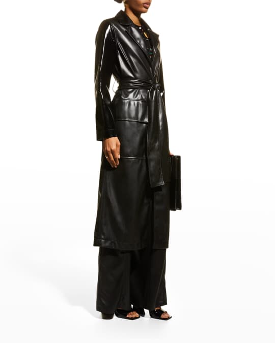 vegan leather shift mini dress Moxie Vegan Leather Mini Dress in Brown main image 1