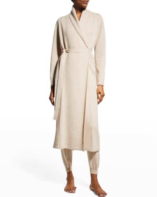 Neiman Marcus Cashmere Collection Belted Wrap Cashmere Robe | Neiman Marcus
