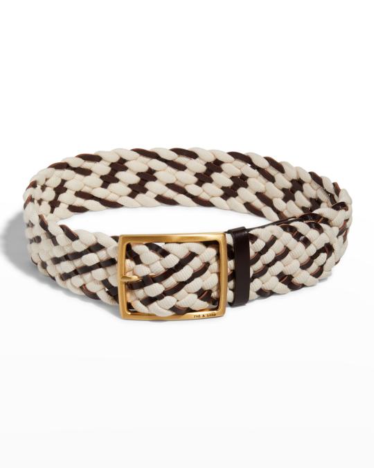 Rag & Bone Jumbo Boyfriend Woven Leather Belt | Neiman Marcus display picture 2