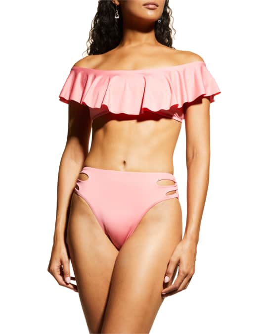 TRINA TURK 14 Monaco banded hipster bikini bottoms L XL black/bright colors main image 1