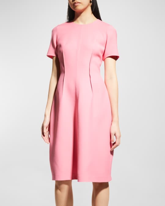Lafayette 148 New York ShortSleeve Pintuck Fit&Flare Dress Neiman
