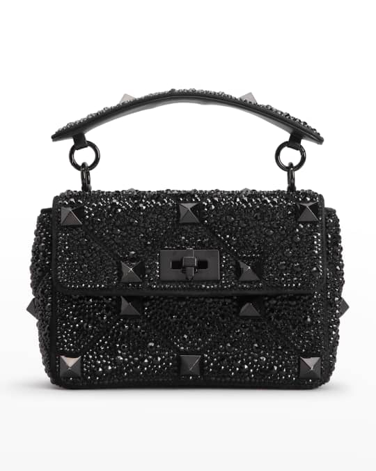 Valentino Medium Roman The Stud Crystal Embellished Shoulder Bag