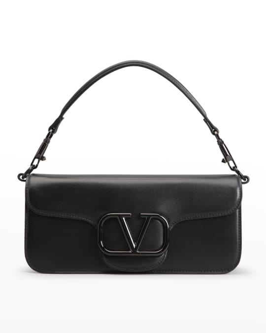 Valentino Garavani Loco VLOGO Leather Shoulder Bag | Neiman Marcus