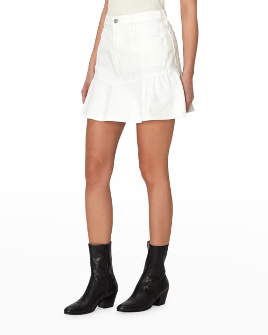 Denim Peplum Mini Skirt