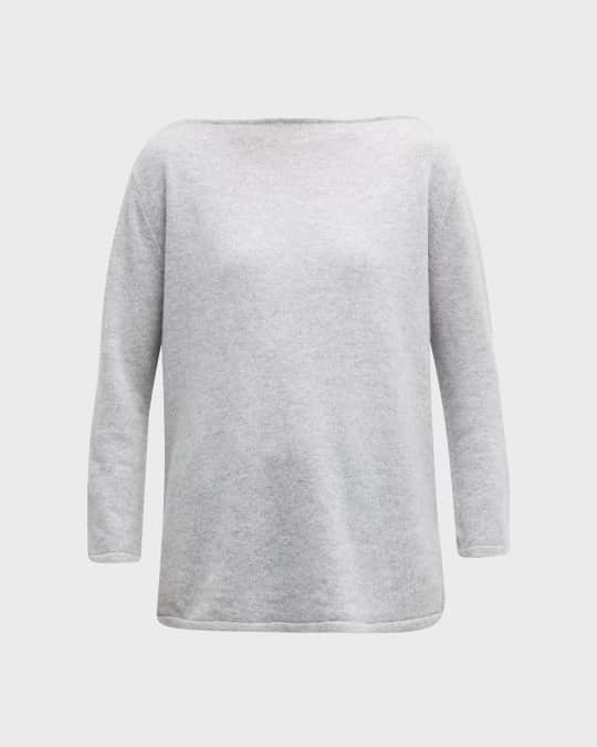 Cashmere Colorblock Bateau-Neck Sweater