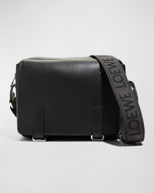 Loewe Men s Military Leather Messenger Bag XS Neiman Marcus