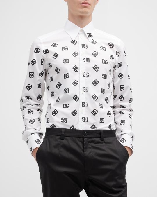 dg dress shirt Dolce&Gabbana Men's DG-Logo Dress Shirt
