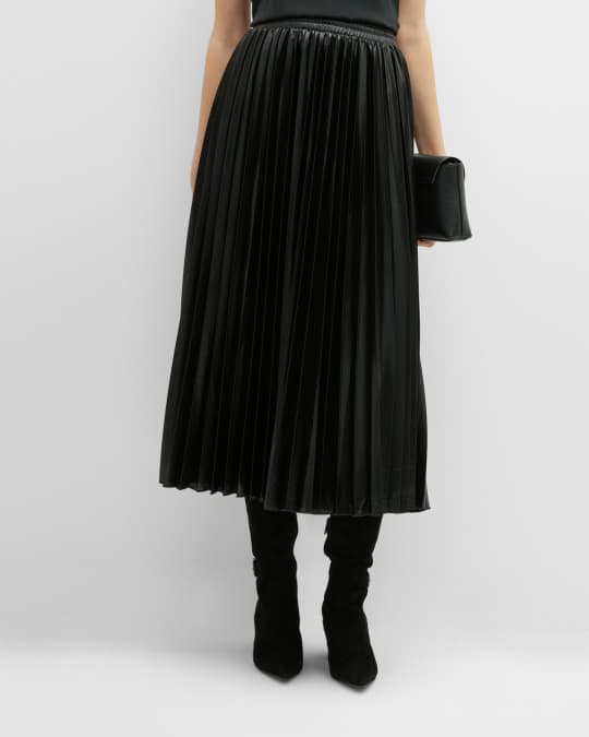 Marella Quincy Pleated Jersey Midi Skirt | Neiman Marcus