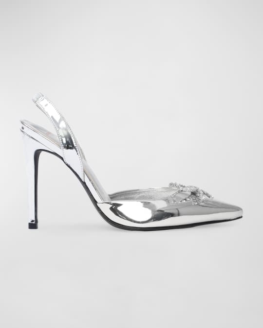 Rosalina Crystal Bow Slingback Pumps