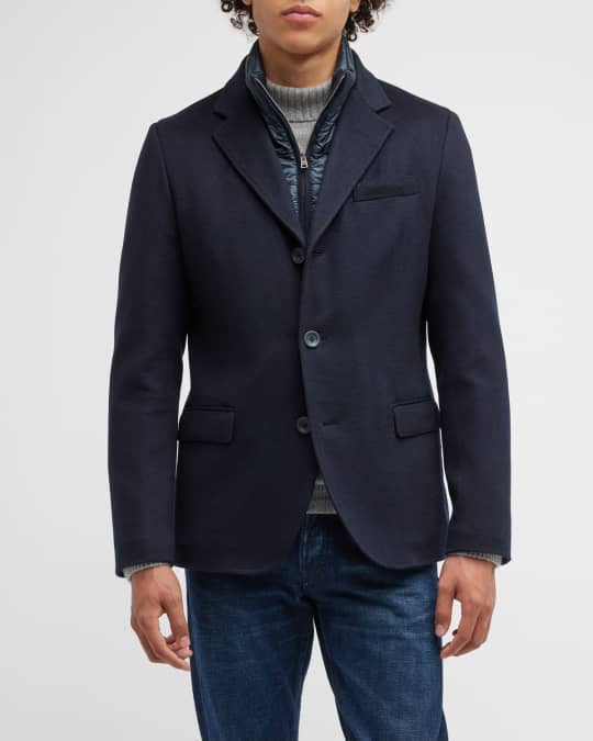 Herno Men's Cashmere Blazer w/ Detachable Liner | Neiman Marcus