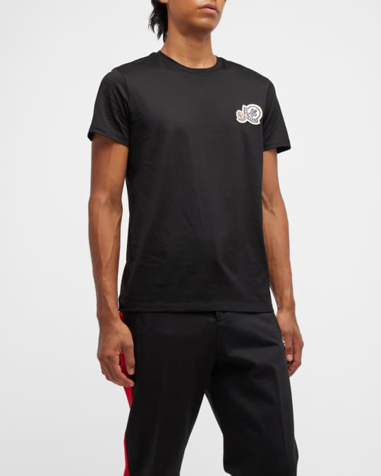 Tシャツ・カットソー Moncler T-Shirt With Double Logo Patches Moncler Men's Double Logo-Patch T-Shirt | Neiman Marcus