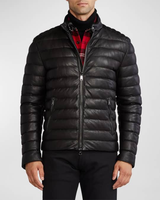 Ralph Lauren Purple Label Men's Varens Quilted Leather Biker