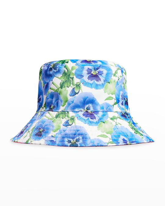 Alice + Olivia Liya Tropical Reversible Bucket Hat | Neiman  display picture 1