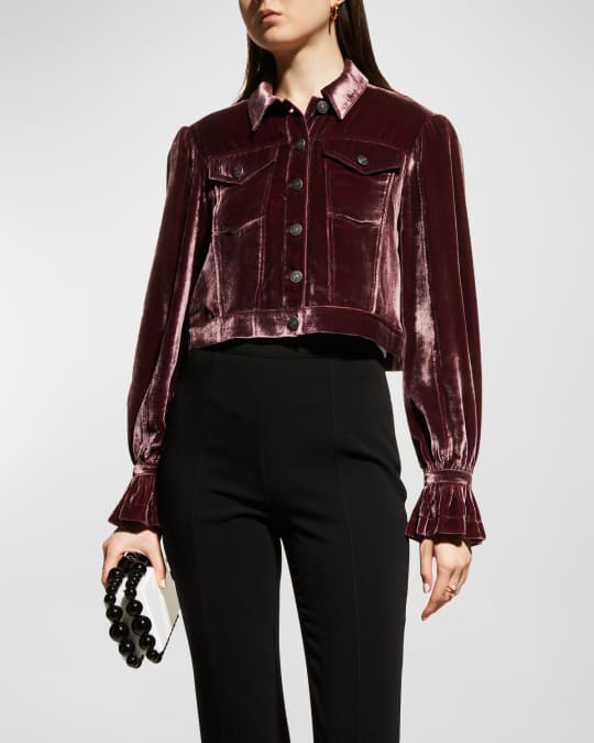 Cinq a sept velvet jacket hotsell