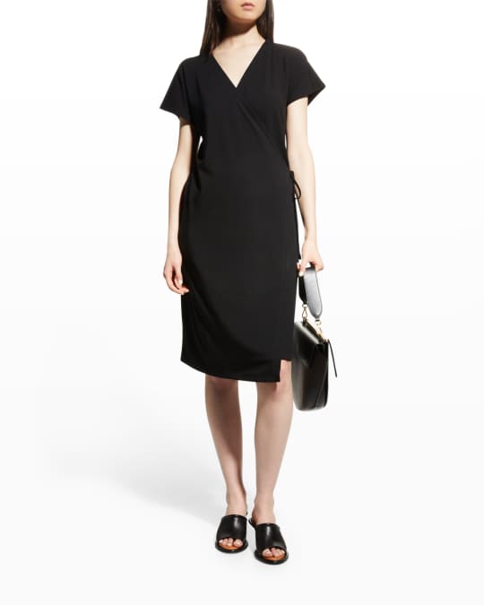Eileen fisher wrap dress discount