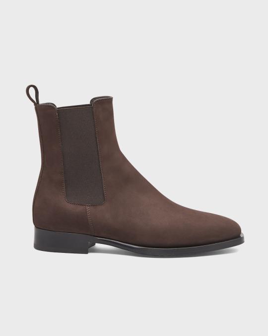 THE ROW Grunge Suede Chelsea Booties | Neiman Marcus