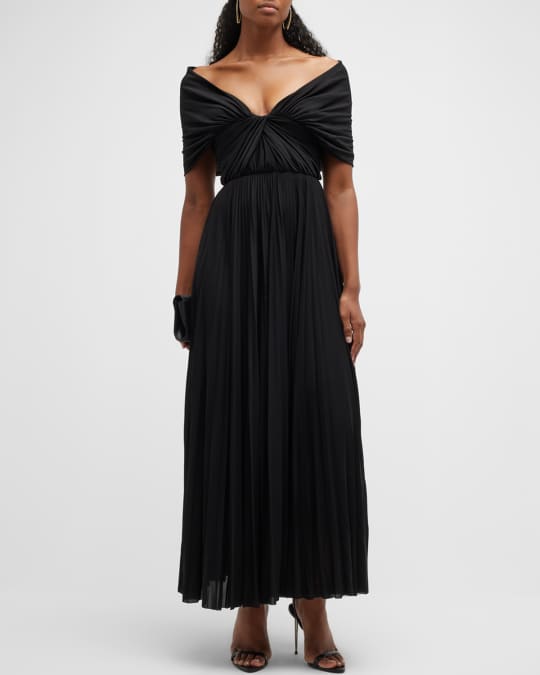 Silk Cape Gown, Brandon Maxwell Contemporary Luxury Designer