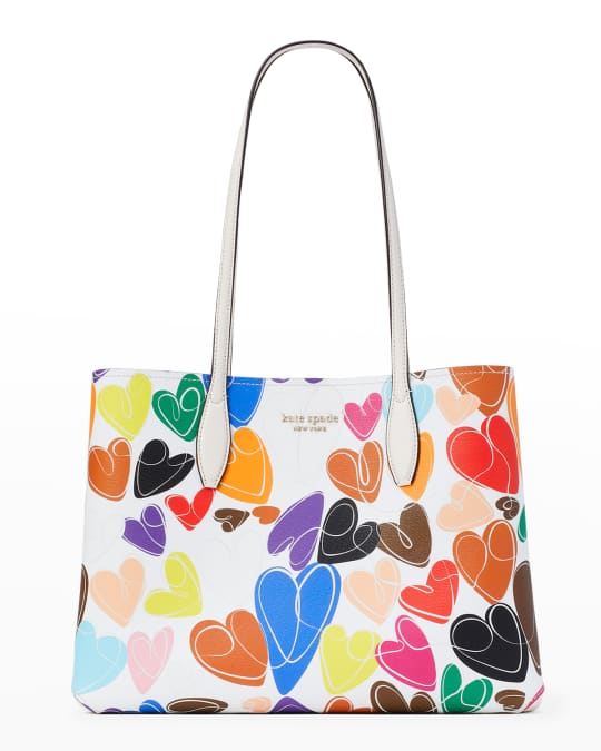kate spade new york aldy heart-print east-west tote bag Neiman