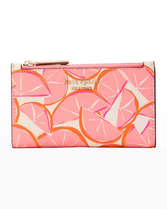 summer fruit print bifold wallet