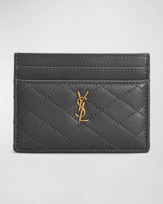 【SAINT LAURENT】gaby quilted レザー cardholder Saint Laurent Gaby YSL Card Case in Quilted Leather | Neiman