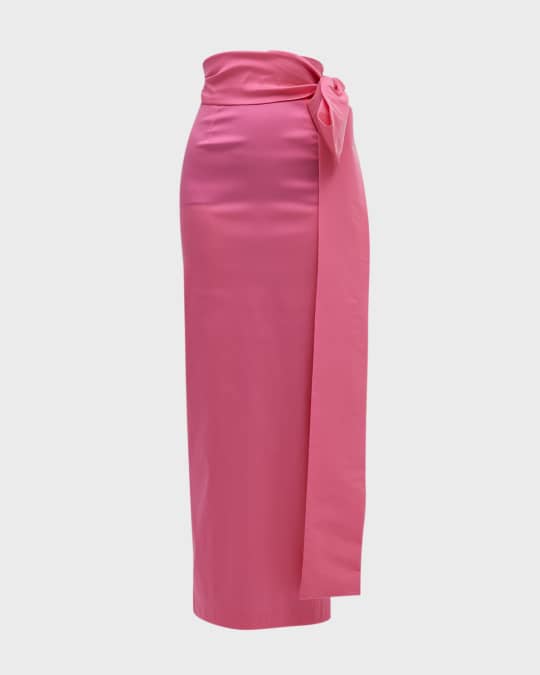 Taffeta maxi wrap skirt hotsell