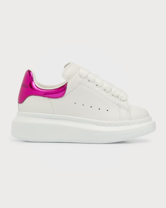 Girl s Metallic Trim Leather Sneakers Toddlers Kids