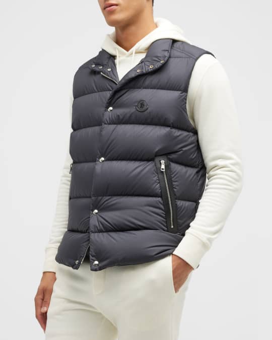 Moncler Men's Herniaire Quilted Down Vest | Neiman Marcus