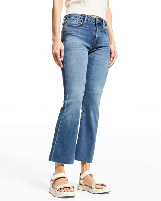 FRAME Le Crop Mini Boot Bootcut Ankle Jeans with Raw Hem Neiman