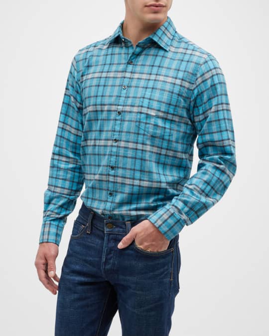 Rodd & Gunn Men's Plaid Sport Shirt with Chest Pocket Neiman Marcus