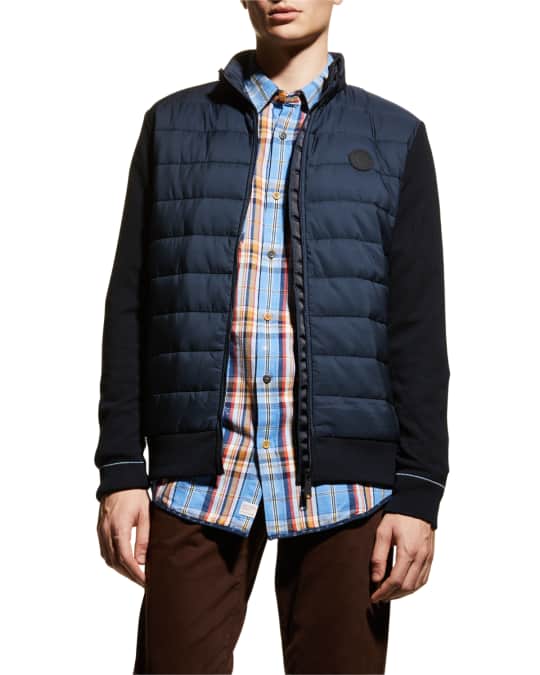 Scotch & Soda Men's Knit Jacket with Padded Front Neiman Marcus