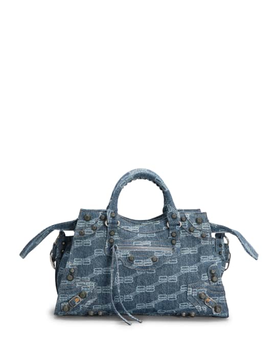 Neo Cagole City Monogram Denim Shoulder Bag