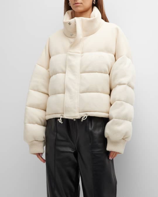 Amiri Knit Crop Puffer Jacket Neiman Marcus