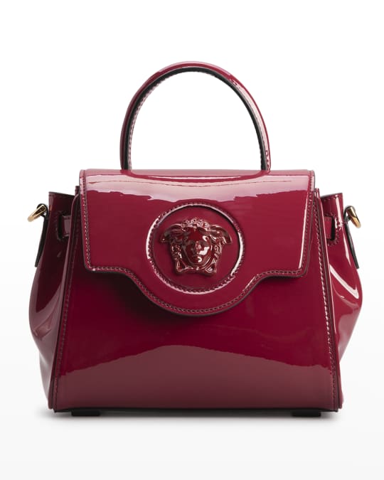 Versace La Medusa Patent Leather Top-Handle Bag Neiman Marcus