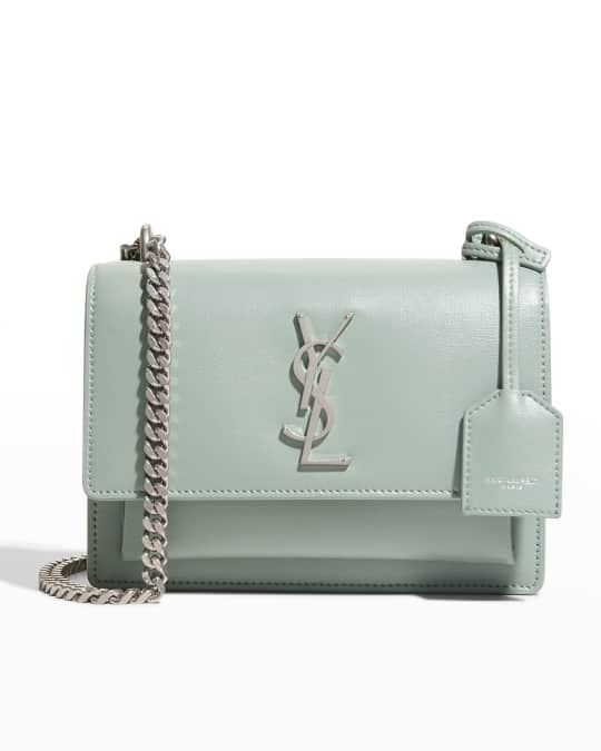 Saint Laurent Sunset Medium Monogram Ysl Chain Crossbody Bag, Dark Gray, Women's, Handbags & Purses Crossbody Bags & Camera Bags