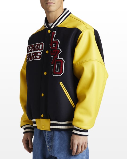 Kenzo Men's Multi-Logo Varsity Jacket | Neiman Marcus