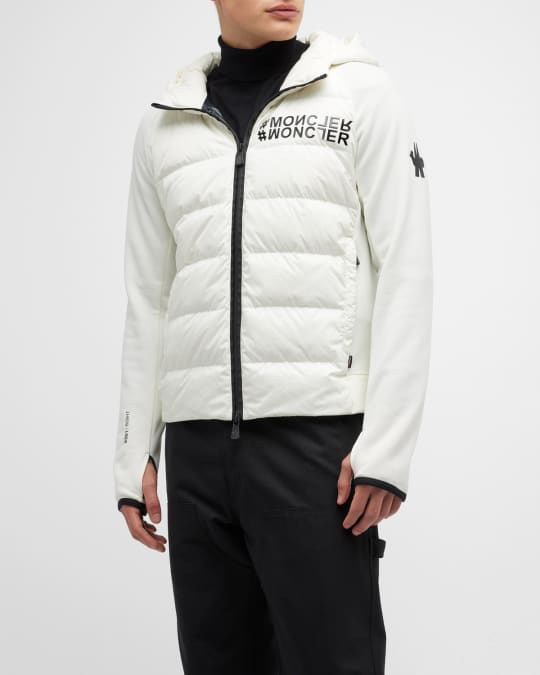 Moncler wool knit & puffer combo jacket sales