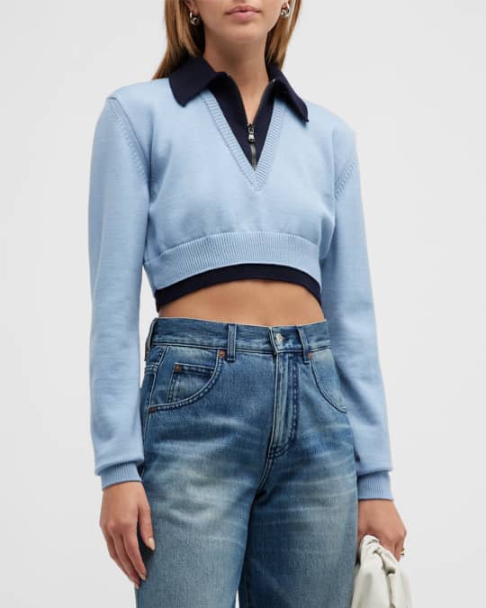 Zip up 2025 crop jumper