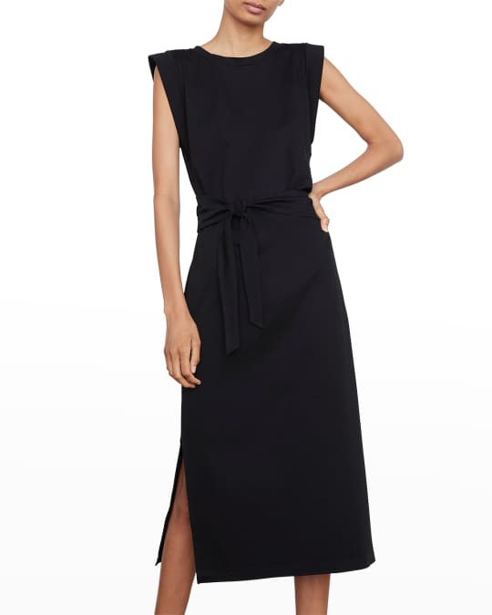 knee length dresses for ladies Flowy Slit Midi Dress XXS / Black main image 0
