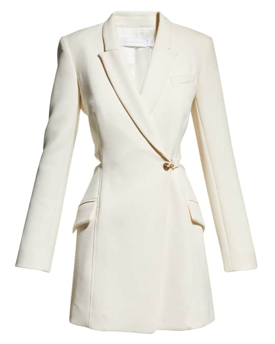 SIMKHAI Jayda Structured Crepe Blazer Mini Dress | Neiman Marcus