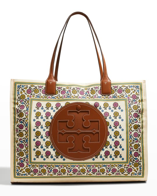Tory Burch Ella Logo Flower Print Tote Bag Neiman Marcus