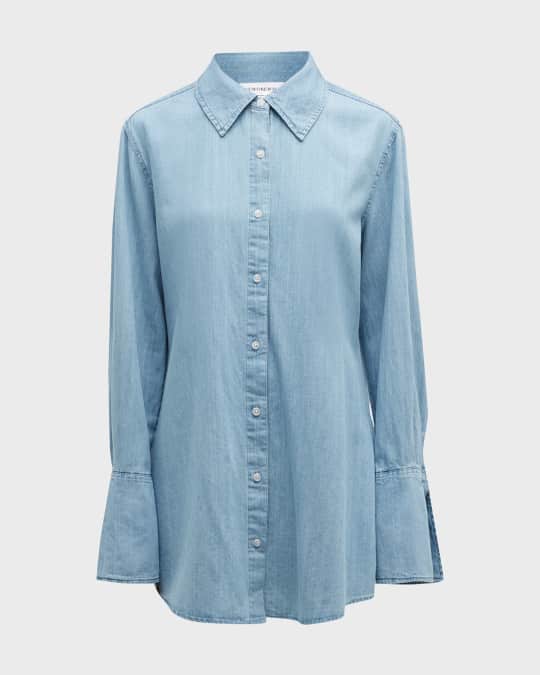 We Wore What Dani Denim Mini Shirtdress | Neiman Marcus