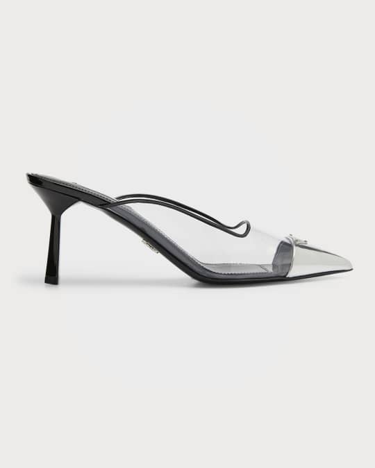 Prada metallic mules discount