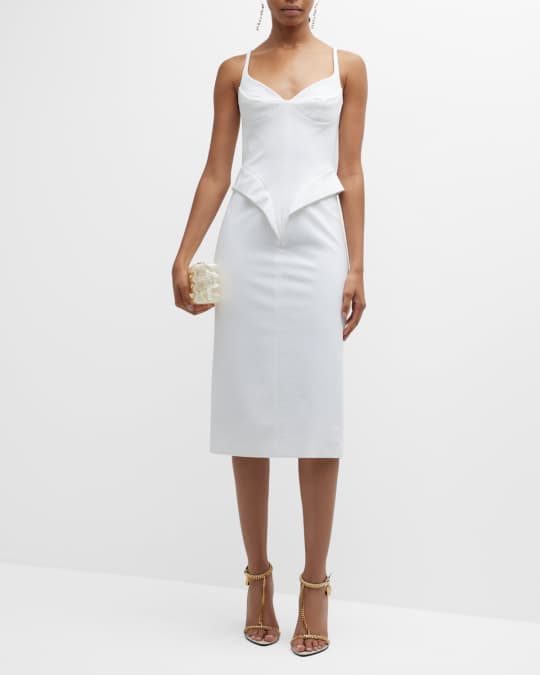 Et Ochs Gia Peplum Midi Dress | Neiman Marcus