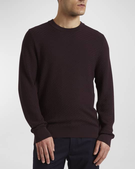 Men s Bordeaux Wool Cashmere Sweater